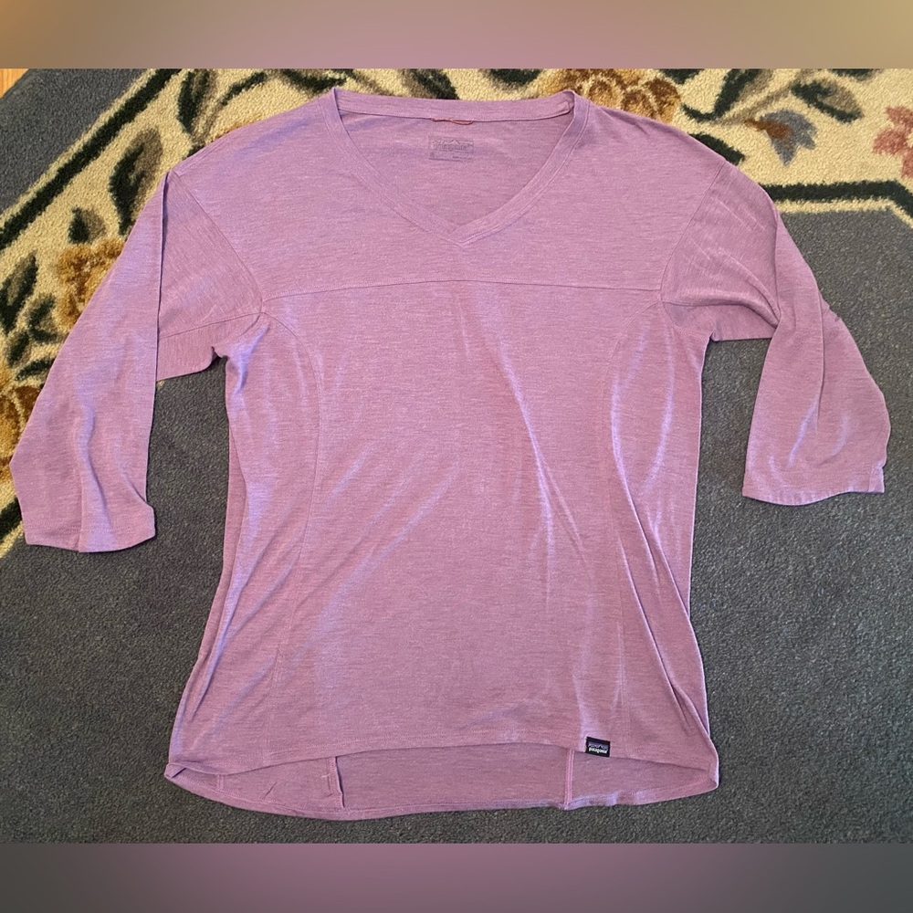 Patagonia Nine Trails Lavender 3/4 Jersey Medium